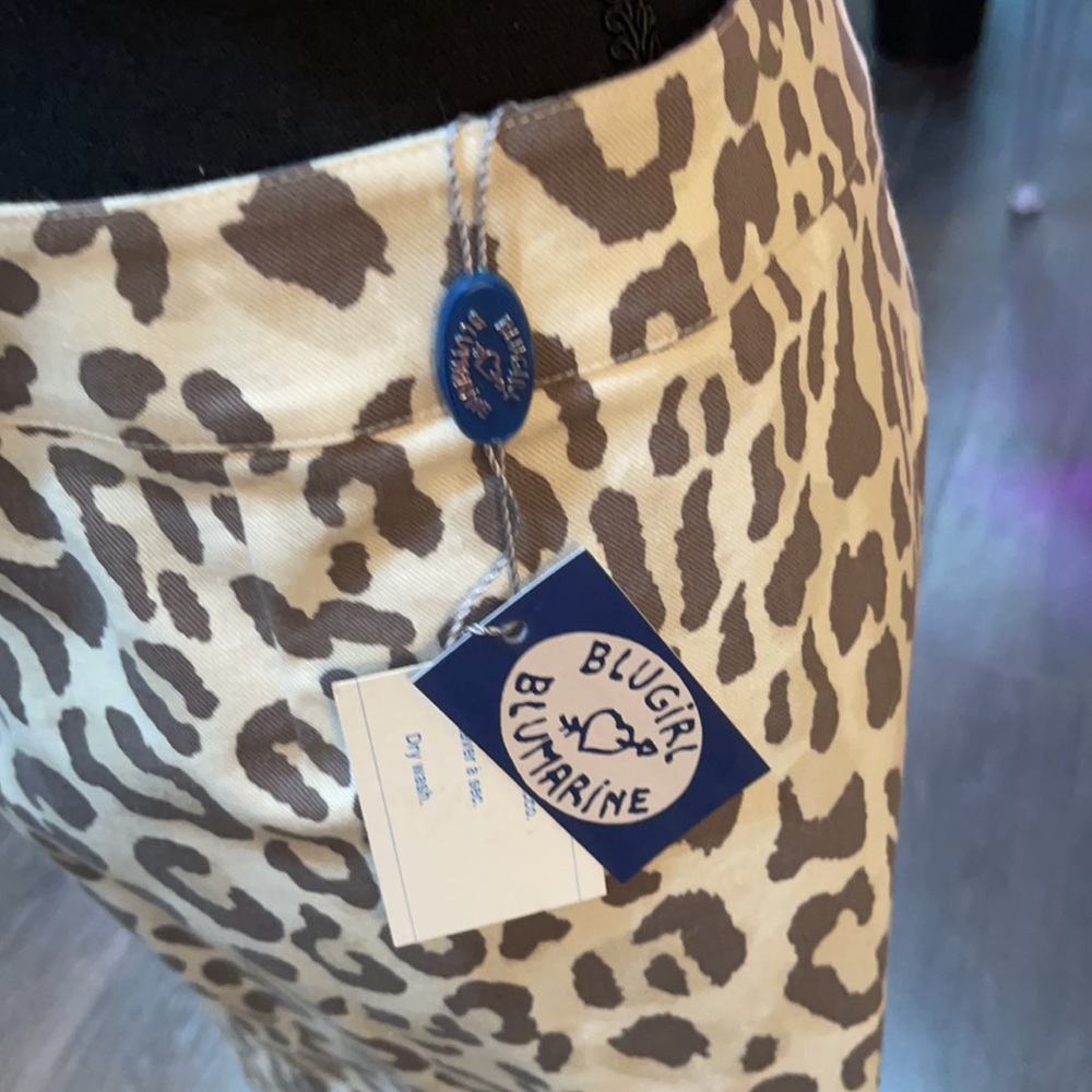 NWT Blumarine blugirl leopard jean skirt - Picture 5 of 7